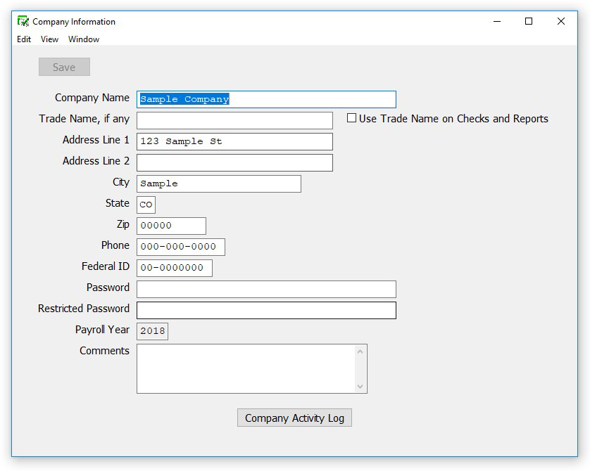 How To Create A New Company In Checkmark Payroll Software