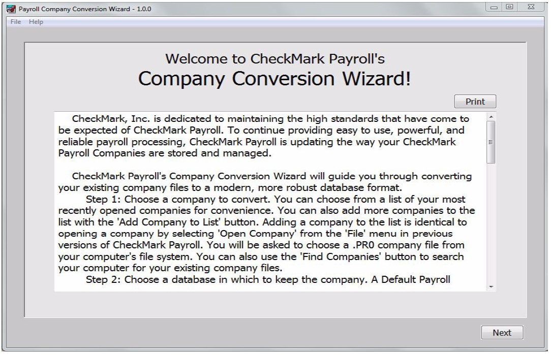 Company Conversion Wizard