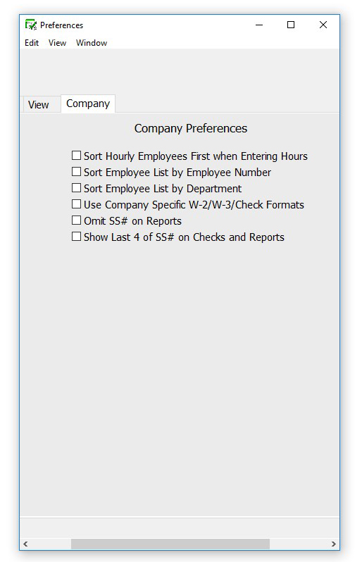 Company Preferences