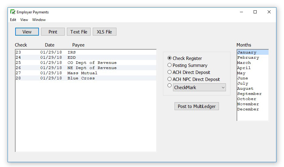 Employer  Payments Reports