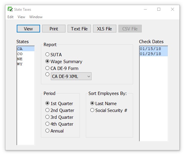 State Withholding Reports