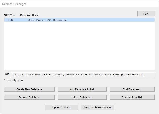 1099 database Manager