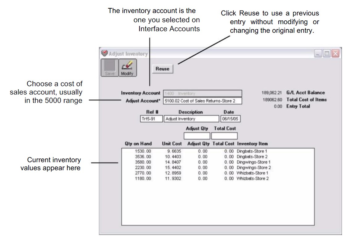 How to Use, Modify & Delete Adjust Inventory Window - CheckMark ...