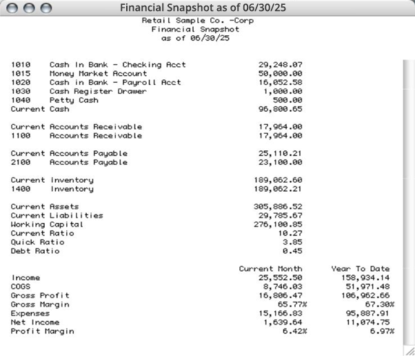 Financial Snapshot