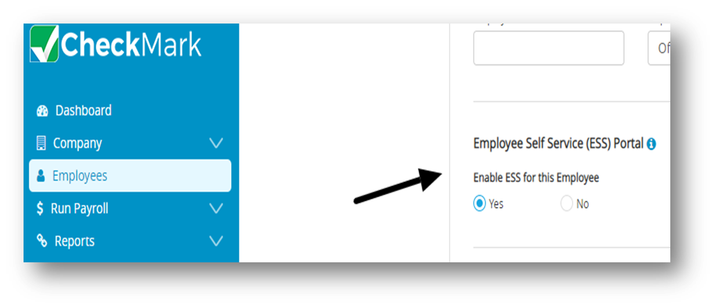 Enable ESS Portal in CheckMark Online Payroll