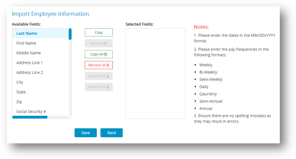 Importing Employee Information in CheckMark Online Payroll