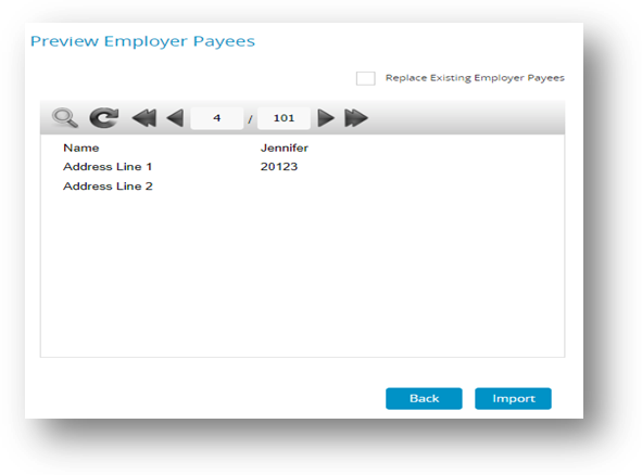 Preview Employer Payee in CheckMark Online Payroll