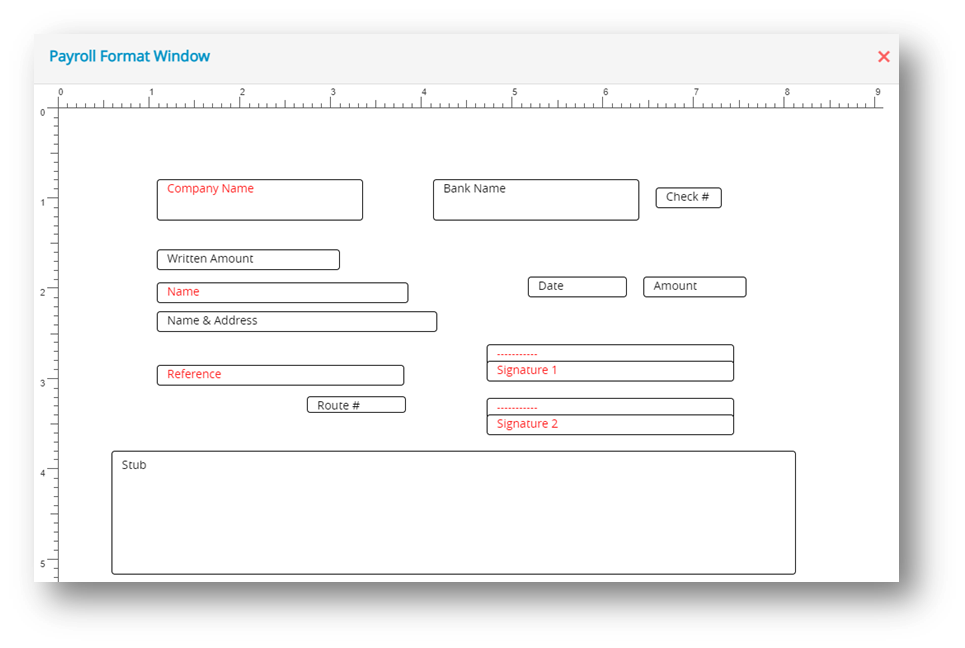 Checks and Reports Payroll Format Window in CheckMark Online Payroll