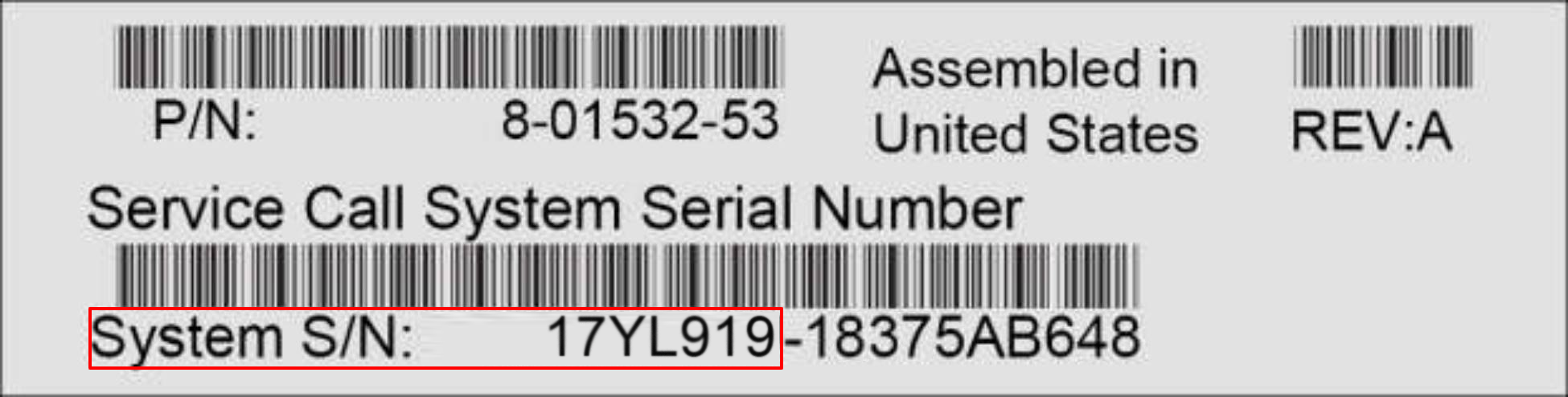 Serial Number - Windows Device Label