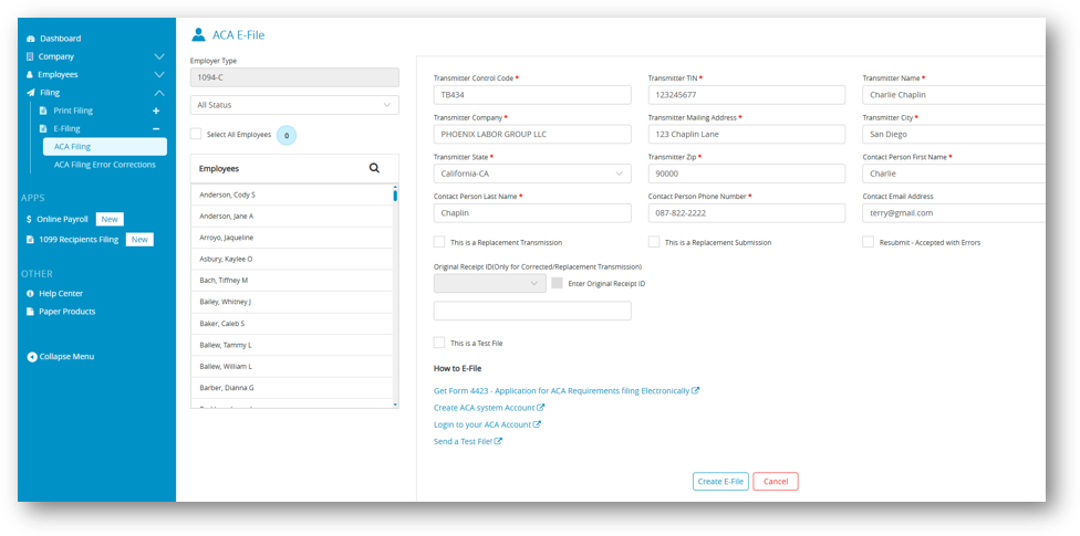 E-File 1099 Forms