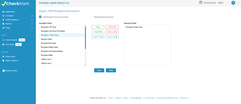 Importing Recipients
